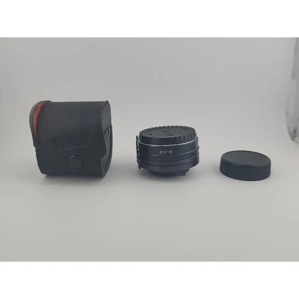Vivitar Automatic Tele Converter 2x-5 w/ Caps, Case - Lens Made In Japan